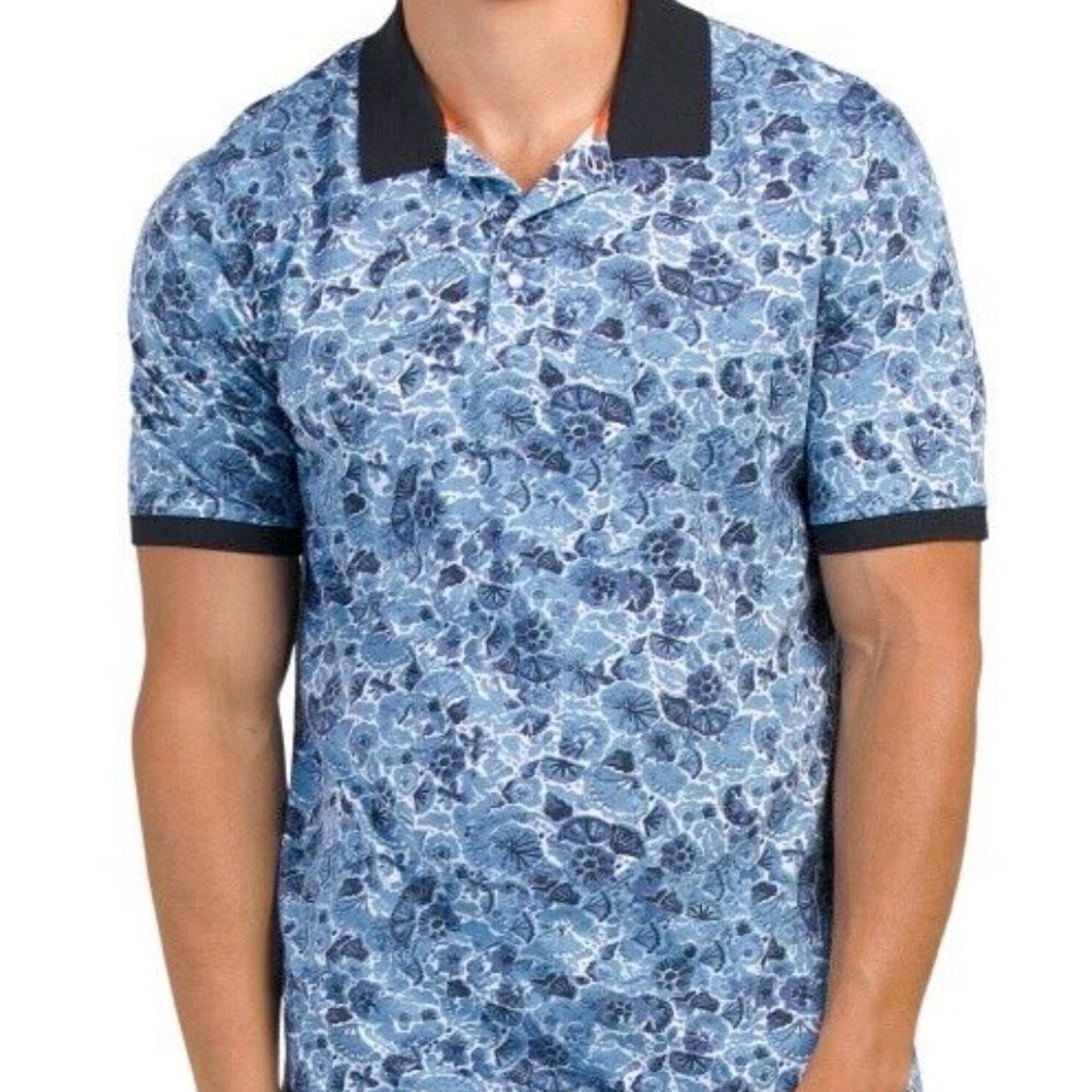 Robert Graham Amaro Blue Floral Polo